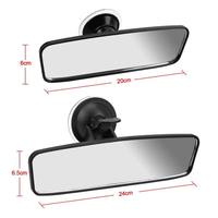 Rétroviseur intérieur ABS avec ventouse adhésive pour contrôle des angles morts (24*6CM)