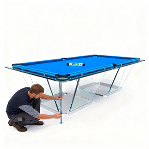 <span class=keywords><strong>Table</strong></span> de billard de luxe moderne avec plateau en verre STELLARWAY 7 pieds 8 pieds 9 pieds <span class=keywords><strong>Table</strong></span> de billard design avec base en <span class=keywords><strong>bois</strong></span> brun Direct usine - Product Image 1