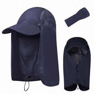 Casquettes de baseball imperméables de protection solaire pour la pêche, pliables, séchage rapide, avec protection faciale pour l'extérieur - Product Image 1
