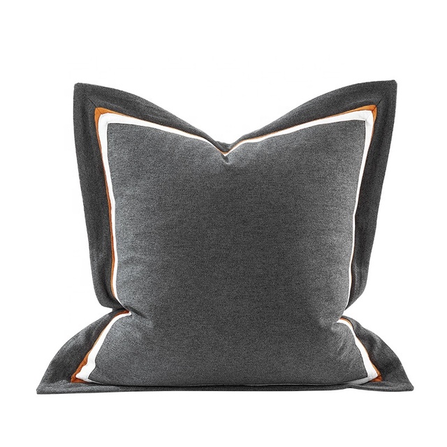 Hot Sale Deep Grey Velvet Decorative Throw Pillow Covers for Sofa Bed 2 Pack Soft Cushion Cover 24 Inch X 24 Inch