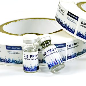 Etichette Personalizzate Impermeabili per Fiale in Vetro - Adesivi Olografici Farmaceutici per Bottiglie Piccole 10ml-50ml - Product Image 5