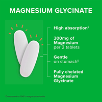 OEM 300mg Glycinate de magnésium à absorption élevée 100% Glycinate chélaté Complément vitaminique pour adultes 60 comprimés Non destiné aux nouveau-nés