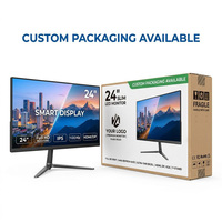 Monitor LED para Juegos de 24 Pulgadas sin Marco, 100Hz, Ultra Delgado, IPS LCD, Pantalla para Computadora de Escritorio, para Oficina y Hogar, OEM, ODM, de Fábrica