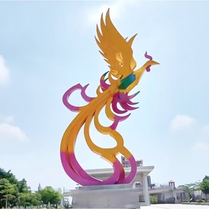 Thép không gỉ bền Phượng điêu khắc thời tiết Kim Loại nghệ thuật phù hợp công cộng cài đặt - Product Image 1