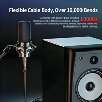 Câble d'extension audio XLR mâle-mâle HAILE, câble de microphone XLR équilibré pour table de mixage, haut-parleur, amplificateur, noir 3M