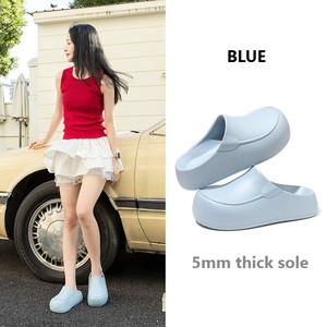 Damen EVA Thick Sole Clogs Hausschuhe Langlebige rutsch feste runde Zehen höhe Erhöhen Sie die Sommer-Freizeit lochs chuhe für Damen - Product Image 5