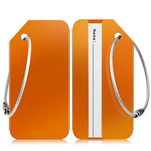 Étiquettes de bagages et étiquettes nominatives de voyage en aluminium personnalisées et tendance avec logo sur mesure (motif lettre) – Vente en gros et personnalisation - Product Image 1