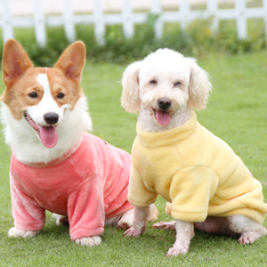 เสื้อฮู้ดสุนัขสีเหลืองกล้วย ชุดผ้าฟลานเนลอุ่นๆ สำหรับสุนัขพุดเดิลตัวเล็ก ใส่ได้ในฤดูใบไม้ร่วงและฤดูหนาว - Product Image 3