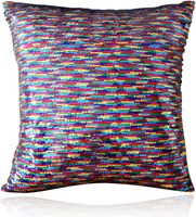 Sequin taie d'oreiller blancs lin matériel Flip réversible décoratif personnalisé coussin jeter oreiller couvre feuilles Sublimation