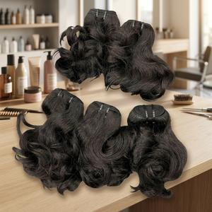 Cheveux humains vietnamiens de qualité supérieure, double trame, couleur naturelle, texture ondulée et soyeuse, cuticules alignées - Product Image 2