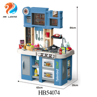 Ensembles de jouets de cuisine pour enfants, jeux d'imitation avec pulvérisation, 79 pièces, mini jouets de cuisine en plastique, ensemble éducatif de jeu d'évier de cuisine réaliste, pour les 5-7 ans