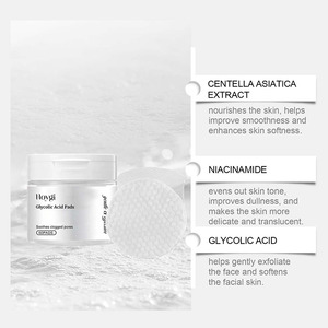 Étiquetage privé 60 tampons <span class=keywords><strong>acide</strong></span> <span class=keywords><strong>glycolique</strong></span> exfoliant peau Peeling Anti-acné nettoyant coton tampons <span class=keywords><strong>masque</strong></span> - Product Image 4