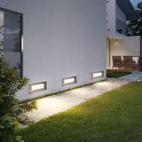 Lumière d'escalier LED 5W IP65 étanche, éclairage de marche CRI 70 3000K-6500K, température de couleur réglable, construction en aluminium pour éclairage mural extérieur