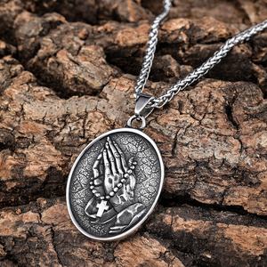 Eady to Ship elieligious hhristian aiaith editate Rosary atattoo raraiying ANDS endants ecklace for Men omen - Product Image 5