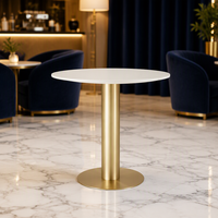 Table à manger et table basse de style commercial moderne de luxe, convertible, extensible, avec plateau en marbre et structure en fer pour café