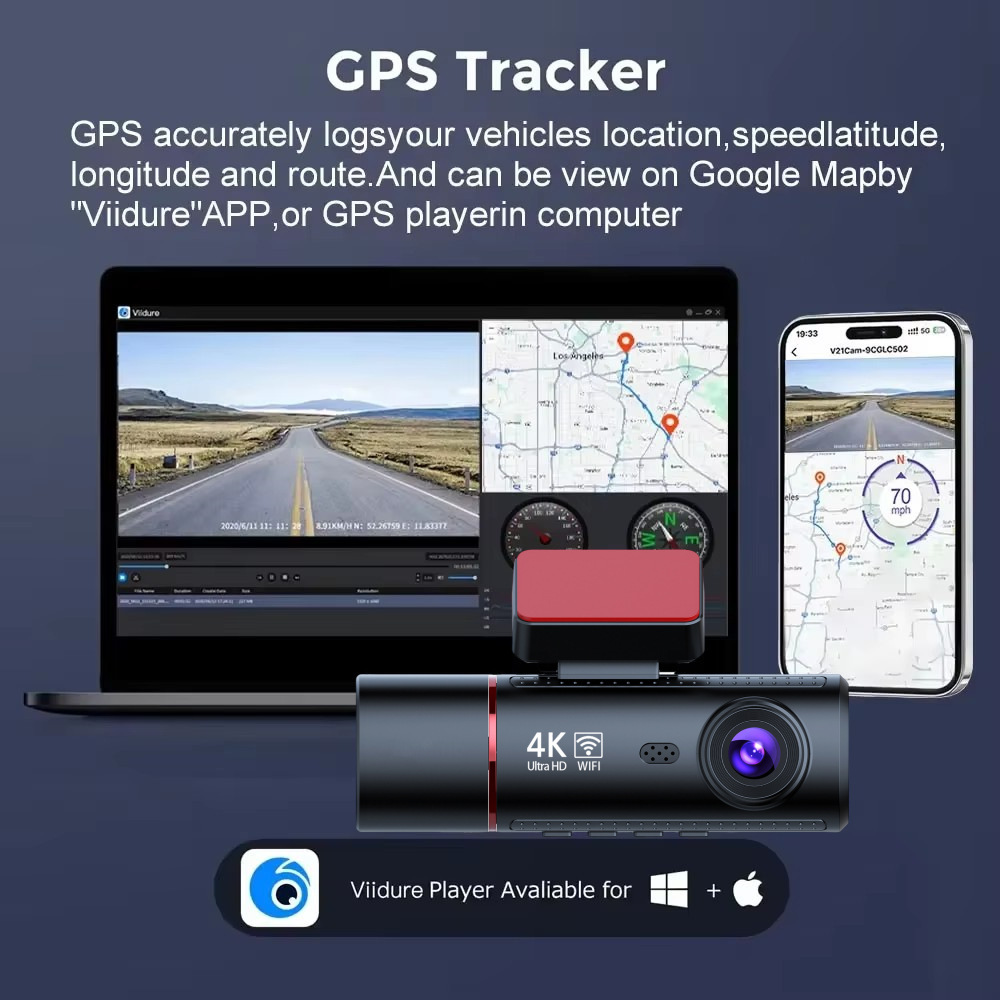 ORANGLES 4K 3 Channel Dash Cam Front Rear Inside WiFi GPS Parking Mode Triple Lens Night Vision for Cars Taxis Uber UK Accident Evidence New 2025 - angled perspective - presenting advantages - Image 4 of 6 | fits any environment | Purchase 4K 3 Channel Dash Cam Front Rear Inside WiFi GPS Parking Mode Triple Lens Night Vision for Cars Taxis Uber UK Accident Evidence New 2025 Michigan | Free Shipping ORANGLES