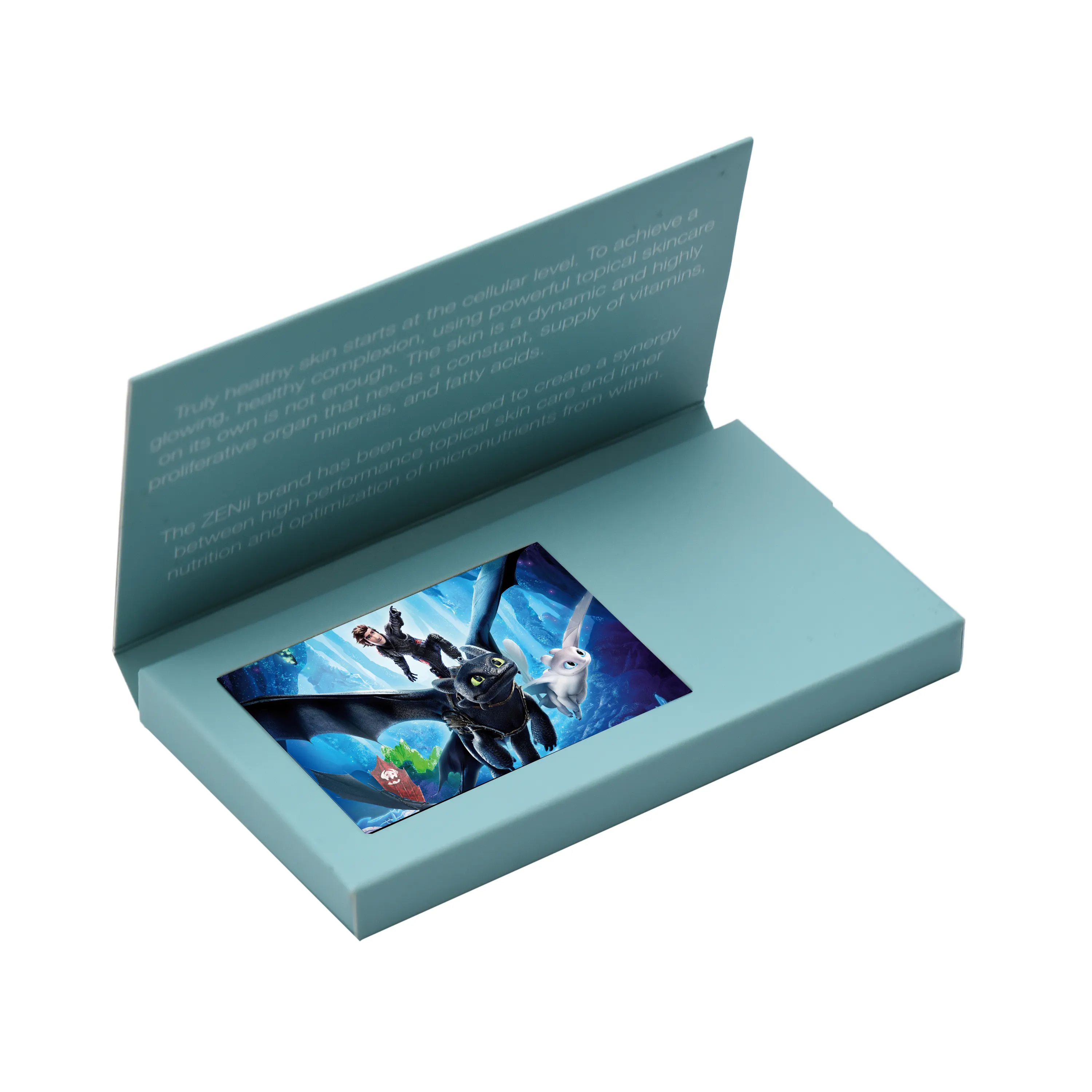 حار بيع Oem جودة طباعة الرقمية فيديو كتيب 2.4 بوصة بطاقة عمل رقمية ذات مقاطع فيديو مع شاشة Lcd
