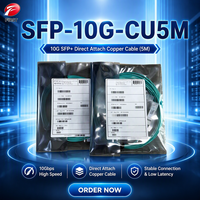SFP-10G-CU5M 02310QPR 10G SFP+ ke SFP+ 5m Kabel Tembaga Pasif Direct Attach DAC Twinax Kecepatan Tinggi untuk Switch Server Hub