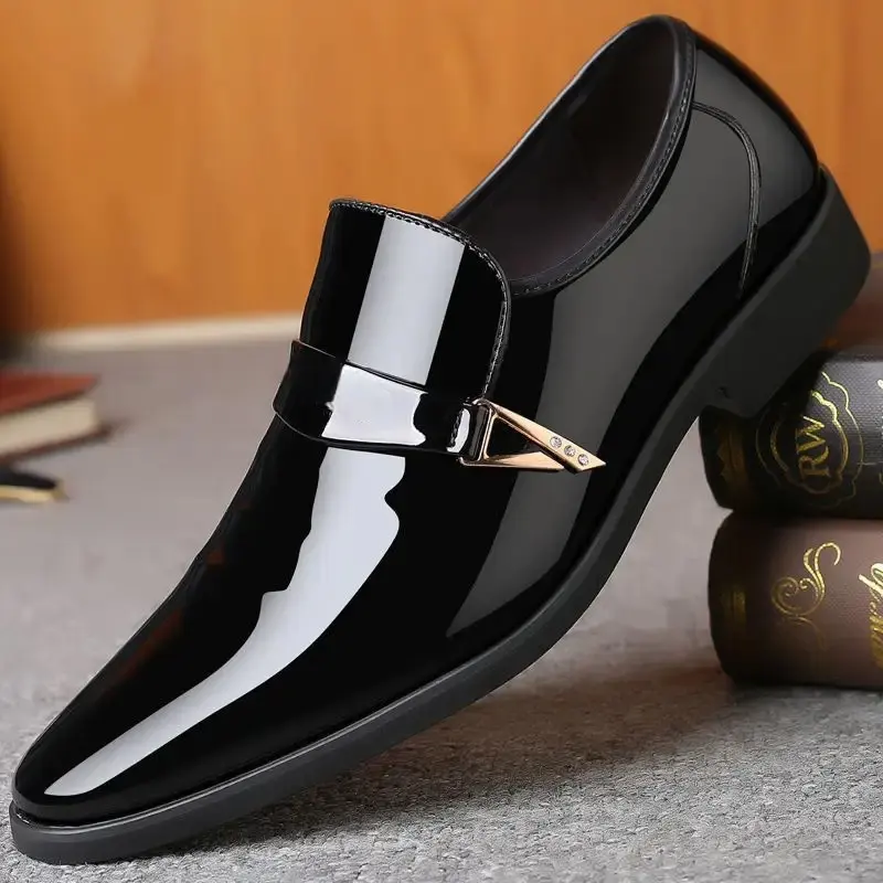 Wholesale Best Selling Adult Hard Sole Lightweight Leather Shoes Black Casual Shoes Business Men Leather Shoes