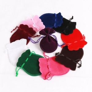 Sacs cadeaux en velours à cordon pour bijoux, petits sacs en tissu pour boules de santé, vente en gros, personnalisables avec logo, sacs en forme de gourde - Product Image 2