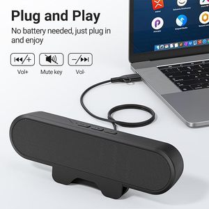 Altavoces para Computadora INGA, Barra de Sonido USB para Monitor de PC de Escritorio con Clip, Cine en Casa, Carcasa Metálica, Estéreo de 2.0 Canales - Product Image 3