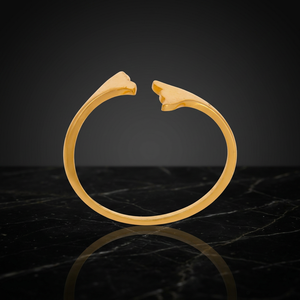 Elegant Classic Curved Gold Plated <b>Brass</b> <b>Ring</b> with Claw Setting for Children's - Product Image 2