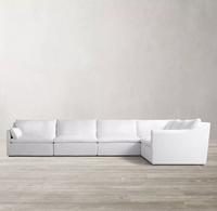 Ensemble de canapés modulaires en tissu pour salon, style contemporain et moderne, super doux