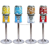 Distributeur automatique de bonbons et de balles rebondissantes avec/sans support haut, paiement par pièces ou jetons, capacité de 140 à 200 pièces