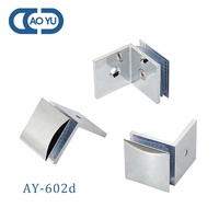 Pince de porte de douche en acier inoxydable 304, partition en verre, 90 degrés simple, droite, de haute qualité, pour porte en verre
