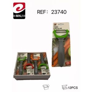 MNJ Set di pelapatate 12 pezzi, coltello circolare Tubo, utensile da cucina, tagliaverdure e frutta - Product Image 3