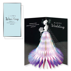 Tùy Chỉnh Viết Tay Đầy Màu Sắc 3D Pop-up Laser Cắt Công Chúa Đám Cưới Thiệp Sinh Nhật Lời Mời Sáng Tạo Túi Gấp Phong Bì - Product Image 5