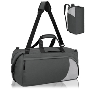 Eco Friendly Sports Duffel <b>Bag</b> Large Capacity Gym <b>Bag</b> Wet Dry Separate <b>Weekender</b> <b>Bag</b> with Hidden Shoulder Strap - Product Image 1