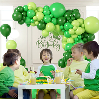 Kit d'arche de ballons sur le thème du safari animalier, guirlande de ballons vert sauge et or pour la décoration de fond de fête d'anniversaire pour enfants