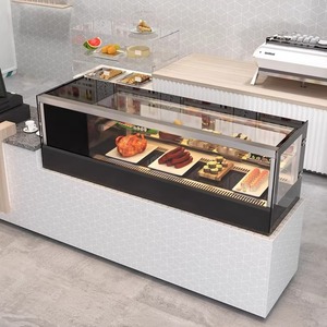 Réfrigérateur de présentation de gâteaux OEM ODM, vitrine pour desserts/pâtisseries/sushis, économie d'énergie, présentoir de gâteaux commercial de comptoir avec certification CE - Product Image 3