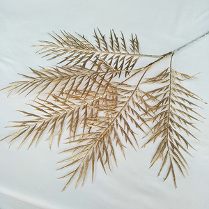 Fleurs artificielles de nouveau style laisse des feuilles d'or pour la décoration intérieure - Product Image 4