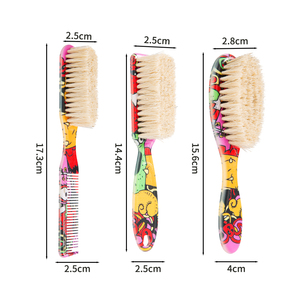 Sikat pembersih rambut grafiti pria, alat perawatan jenggot & jenggot plastik 2 in 1 - Product Image 2