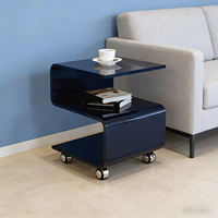 Table basse rectangulaire moderne et minimaliste en acrylique transparent, table d'appoint, mobilier de salon en plastique