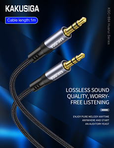 Kakusiga Nhà Máy Trực Tiếp 1M Bện 3.5Mm Cáp AUX, Nam Để Nam, Hi-Fi Cho Xe Stereo/Tai Nghe/Loa/MP3/TV/Trò Chơi Console - Product Image 2