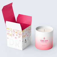 Boîte de papier de couleur personnalisée boîte cadeau carrée boîte d'emballage de bougie