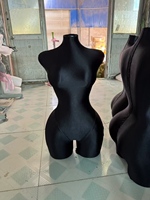 Mannequin femme sinueuse en tissu avec gros seins de hanche demi-corps robe forme torse poupée factice