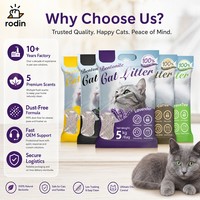 Litière pour chat en bentonite agglomérante en gros, granulométrie 0,5-2 mm, sable d'argile sans poussière avec fraîcheur longue durée