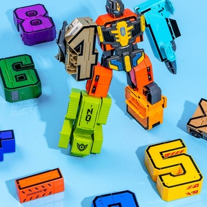 Bloques de Construcción de Plástico Educativos para Niños, Juego de Robots de Ensamblaje Digital Deformable, Juguetes Educativos Combinables - Product Image 1