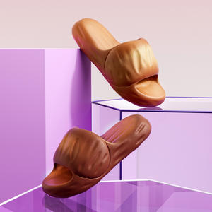 Pantuflas para parejas con amortiguación suave, para uso en exteriores en verano, sandalias de playa transpirables, sandalias gruesas antideslizantes para hombres y mujeres - Product Image 3