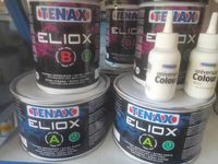 TENAX ZYQ160 Mastic de collage bicomposant pour pierre, colle à marbre intérieur/extérieur, adhésif cristallin AB pour le remplissage et le travail du bois