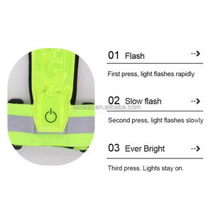 High Visibility Adjustable <b>Elastic</b> Safety Gear Outdoor USB Rechargeable LED Reflective Glow <b>Belt</b> Night Walking Cycling Running - Product Image 4