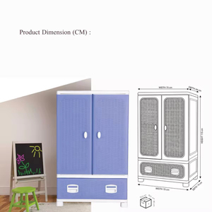 Multifunctional Foldable Plastic <b>Storage</b> <b>Box</b> Stackable with Rattan Pattern <b>Drawer</b> and Hanging Rod for Closet Bedroom Home - Product Image 3