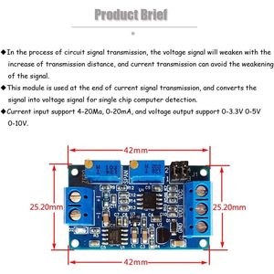 Module convertisseur courant-tension Ximimark 4-20mA vers 0-5V 0-10V, conversion de signal, montage sur circuit imprimé - Product Image 3