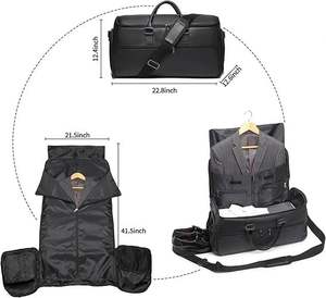 Free Sample Garment <b>Bag</b> for Travel Waterproof Convertible Garment Duffel <b>Bag</b> for <b>Men</b> <b>Weekender</b> <b>Bag</b> with Shoe Pouch - Product Image 3