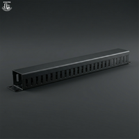 Goulotte de gestion de câbles murale robuste pour rack de serveur 1U 19 pouces 48 ports avec couvercle en plaque métallique pour centre de données CCTV, vente en gros