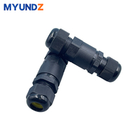 Conector LED de 4 Pines a Prueba de Agua IP68 - M684-A Tipo Tornillo de Bloqueo, Junta de Cable para Iluminación Exterior